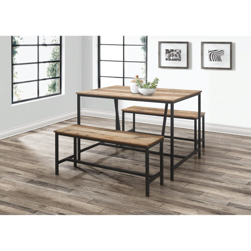 Birlea Downtown Dining Table & Bench Set 2