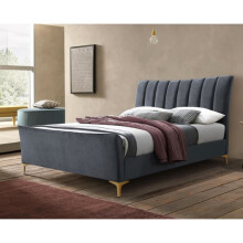Cora Double Bed - Grey