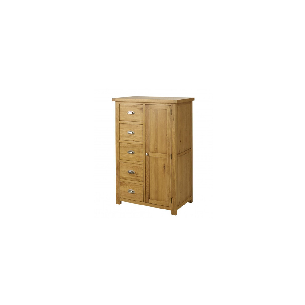 Birlea Winona 1 Door 5 Drawer Wardrobe Grain