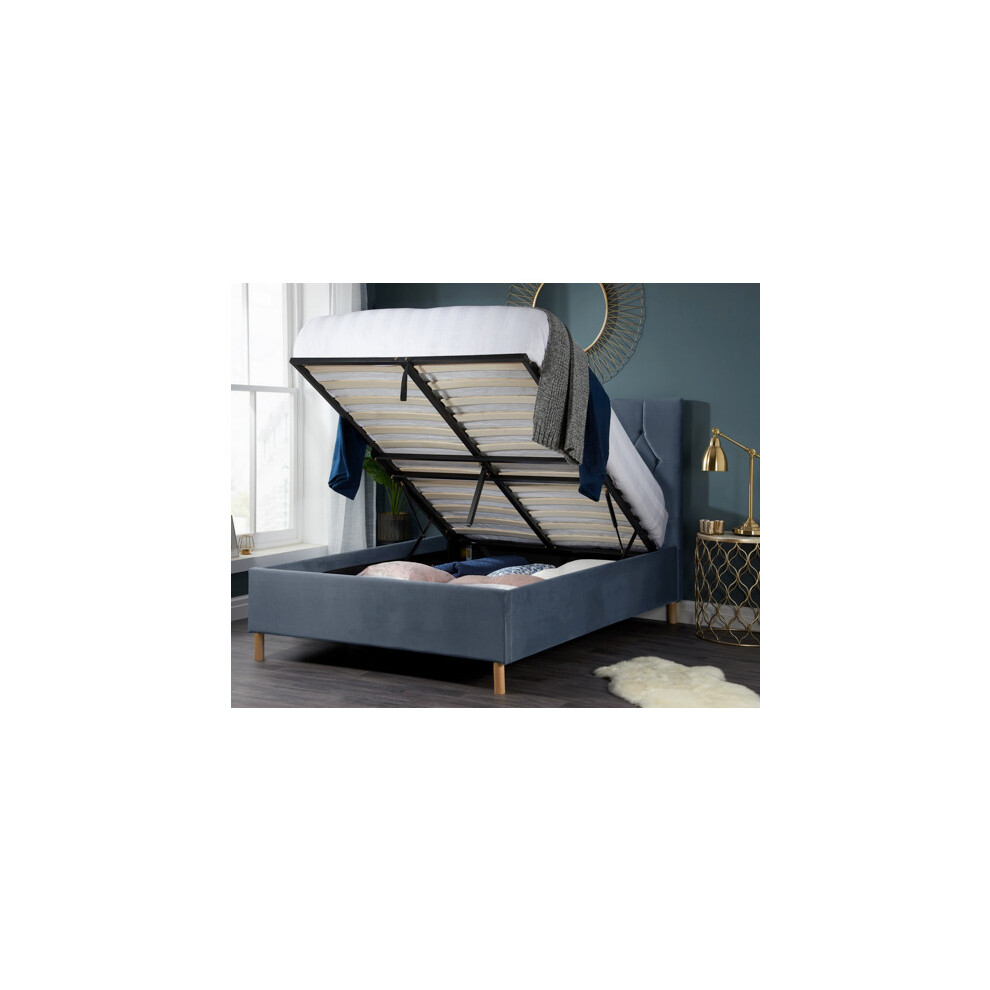 Luxton King Size Ottoman Bed-Grey