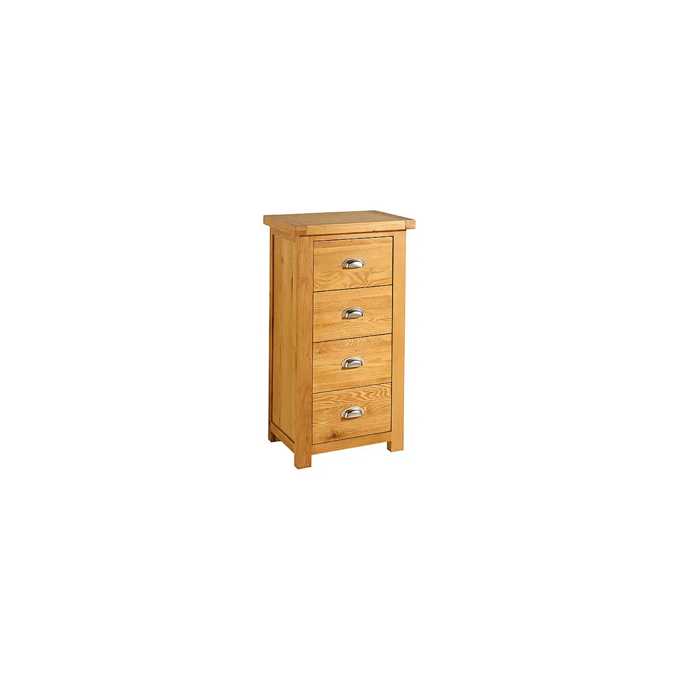 Birlea Winona 4 Drawer Narrow Chest Grain