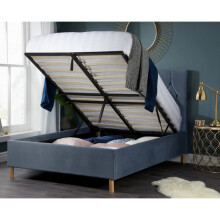Luxton Double Ottoman Bed-Grey