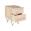 Light Gold 2 Drawer Side Table 4