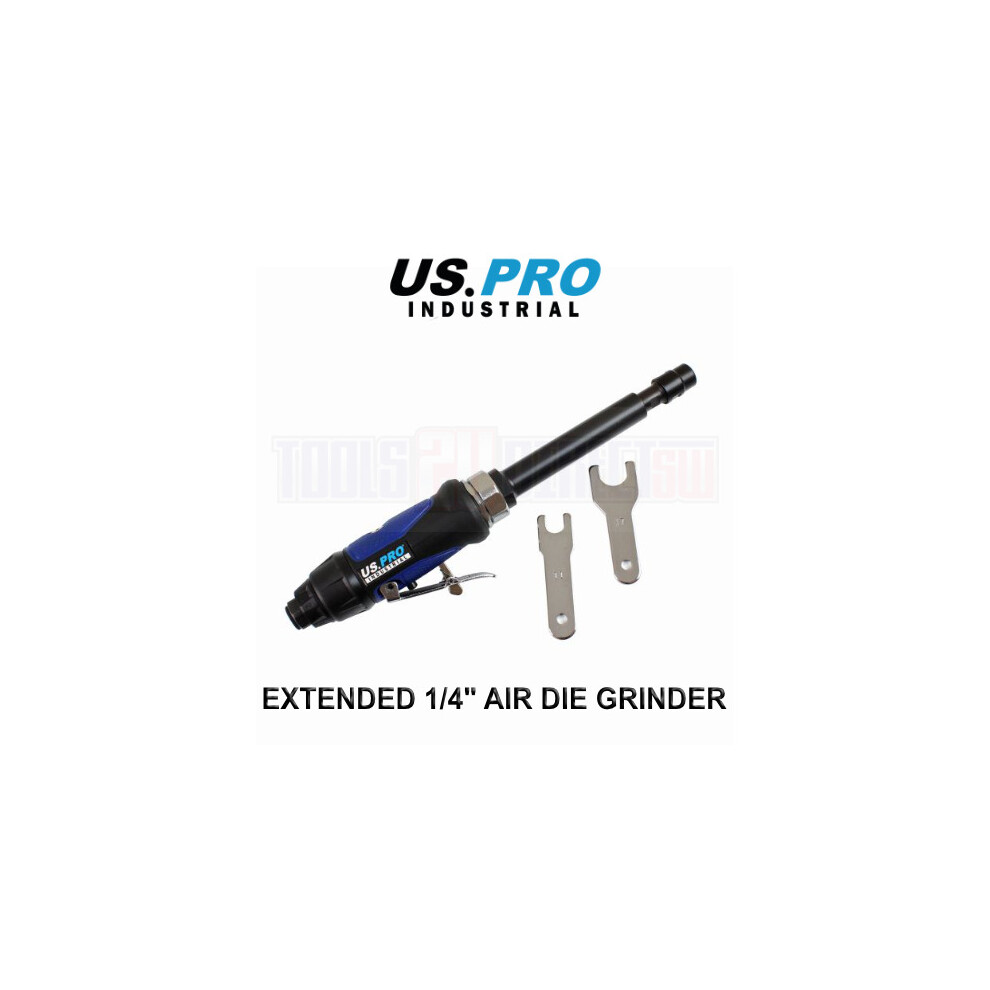 US PRO Industrial Extended Air Die Grinder Long Reach Shaft 1/4" Collet 8603