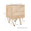 Light Gold 2 Drawer Side Table 5