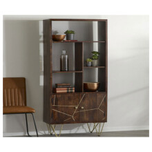 Dark Gold Large 2 Door Bookcase