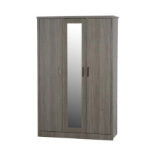Lisbon 3 Door Wardrobe Black Wood Grain