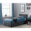 Birlea Single Beda Fabric Ottoman - Black Crushed Velvet 2