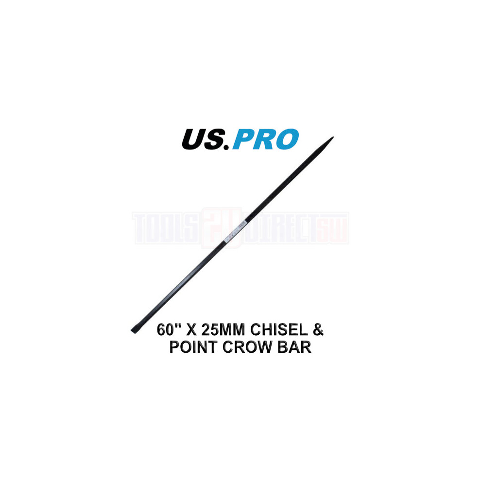 US PRO Tools 60" X 25mm Chisel & Point Crow Bar 6875