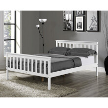 Matteo Single Bed High Foot End - White