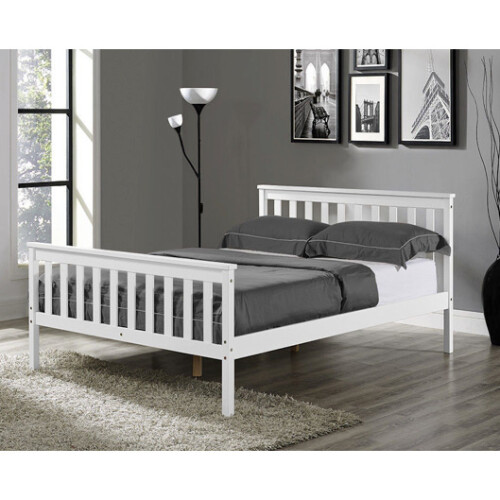 Seconique Matteo Single Bed High Foot End - White