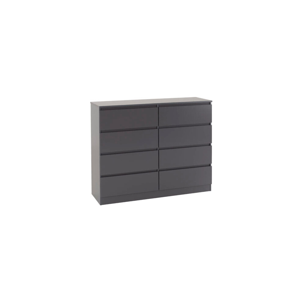 Seconique Marcus 8 Drawer Chest - Grey