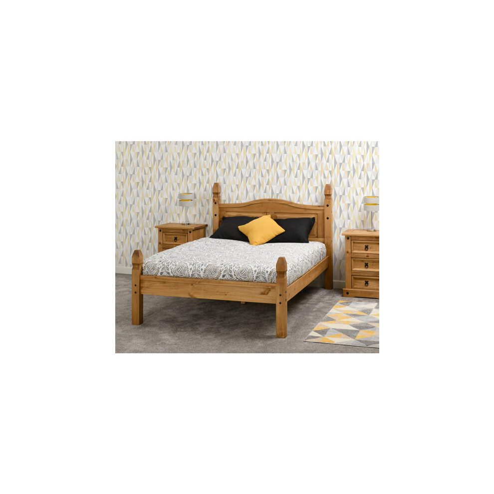 Seconique Corona 3' Bed Low Foot End - Distressed Waxed Pine