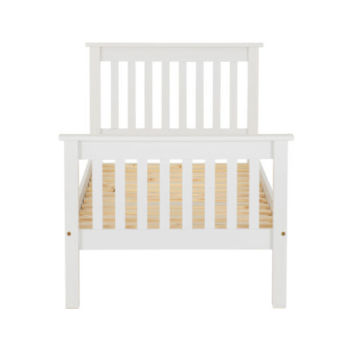 Seconique Matteo Single Bed High Foot End - White 2