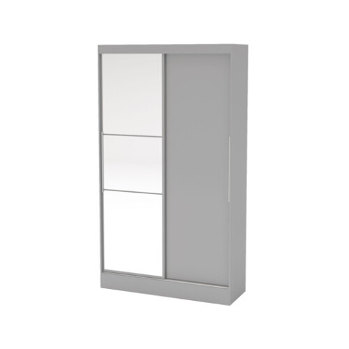 Birlea Larz 2 Door Sliding Wardrobe With Mirror-Grey 1