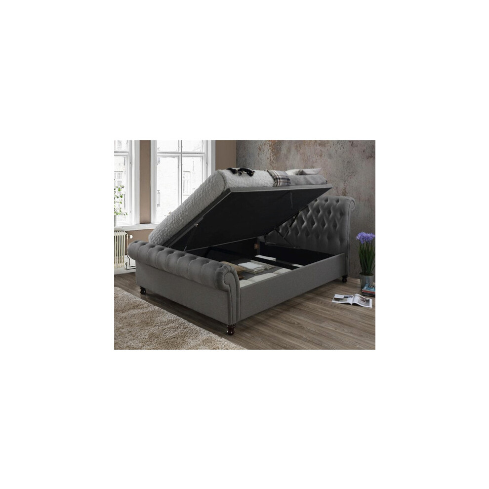 Charlton King Size Side Lift Ottoman - Grey