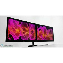 Dual Monitor Screen Setup Bundle 2 x 24" 1920x1080 HDMI + New Stand - Refurbished