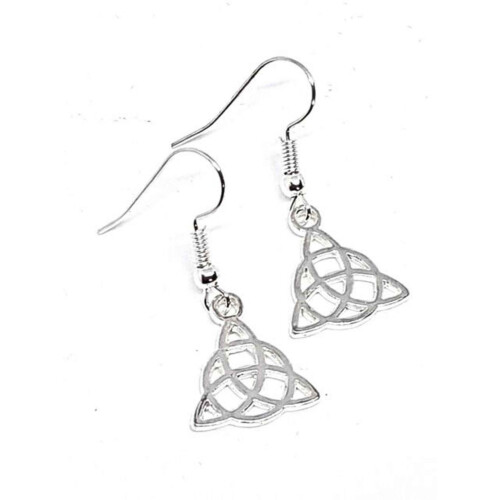 Silver Celtic Irish Triquetra Trinity Knot Earrings On Onbuy