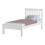 Seconique Matteo Single Bed Low Foot End - White 3