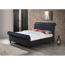 Charlton Double Bed - Charcoal