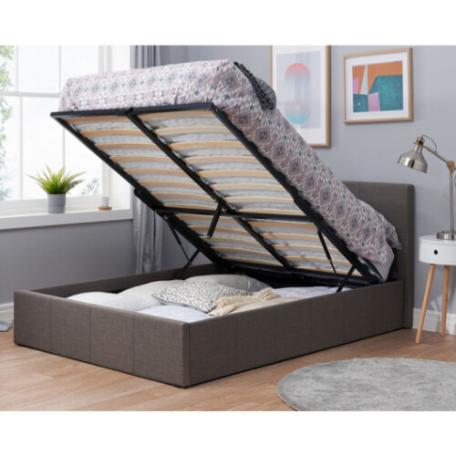 Birlea Double Beda Fabric Ottoman - Grey 2