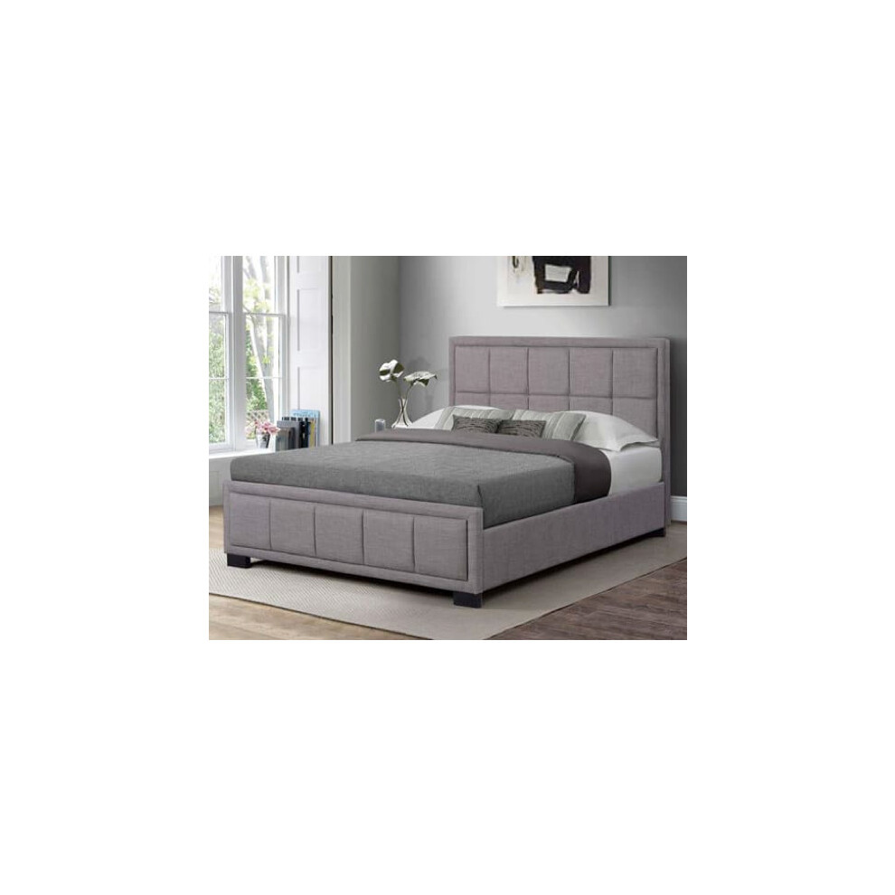 Harrison King Size Bed-Grey