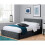 Birlea Beda King Size Fabric Ottoman - Black Crushed Velvet 1