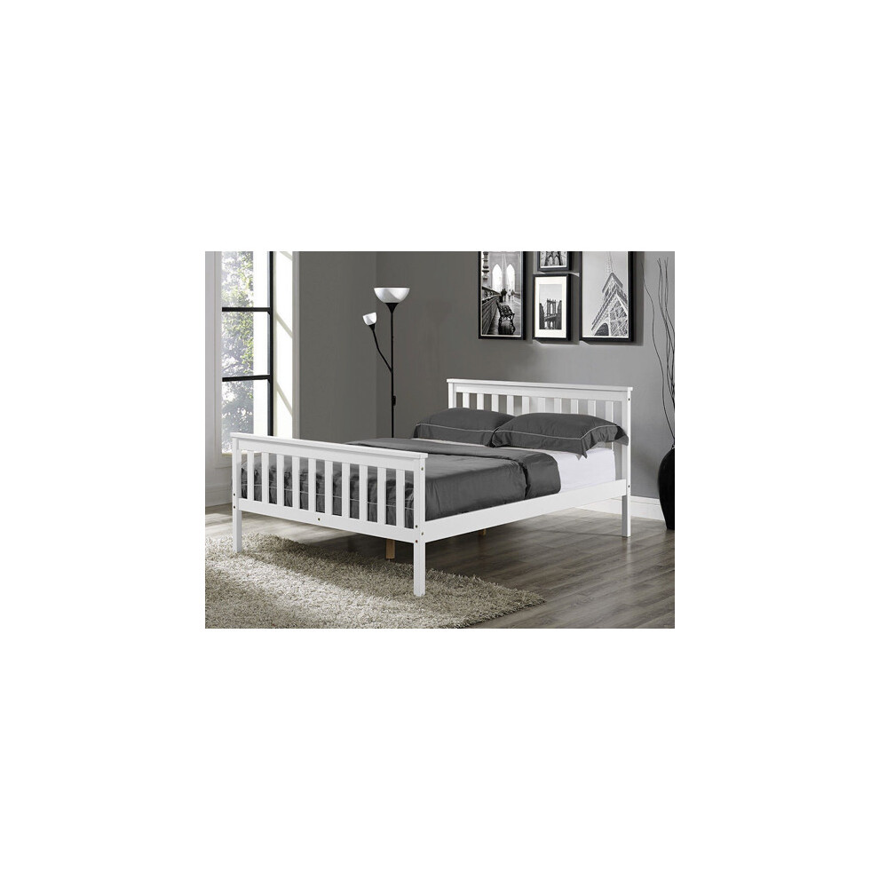 Matteo 5' Bed High Foot End - White