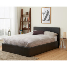 Barney Double Ottoman Bed -Brown