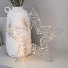 38cm LED Christmas Star Wire Silhouette Window Table Decoration Warm White Indoor Home