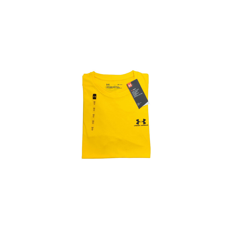 (M, YELLOW) MEN UNDER ARMOUR SHORT SLEEVE T SHIRT -COTTON