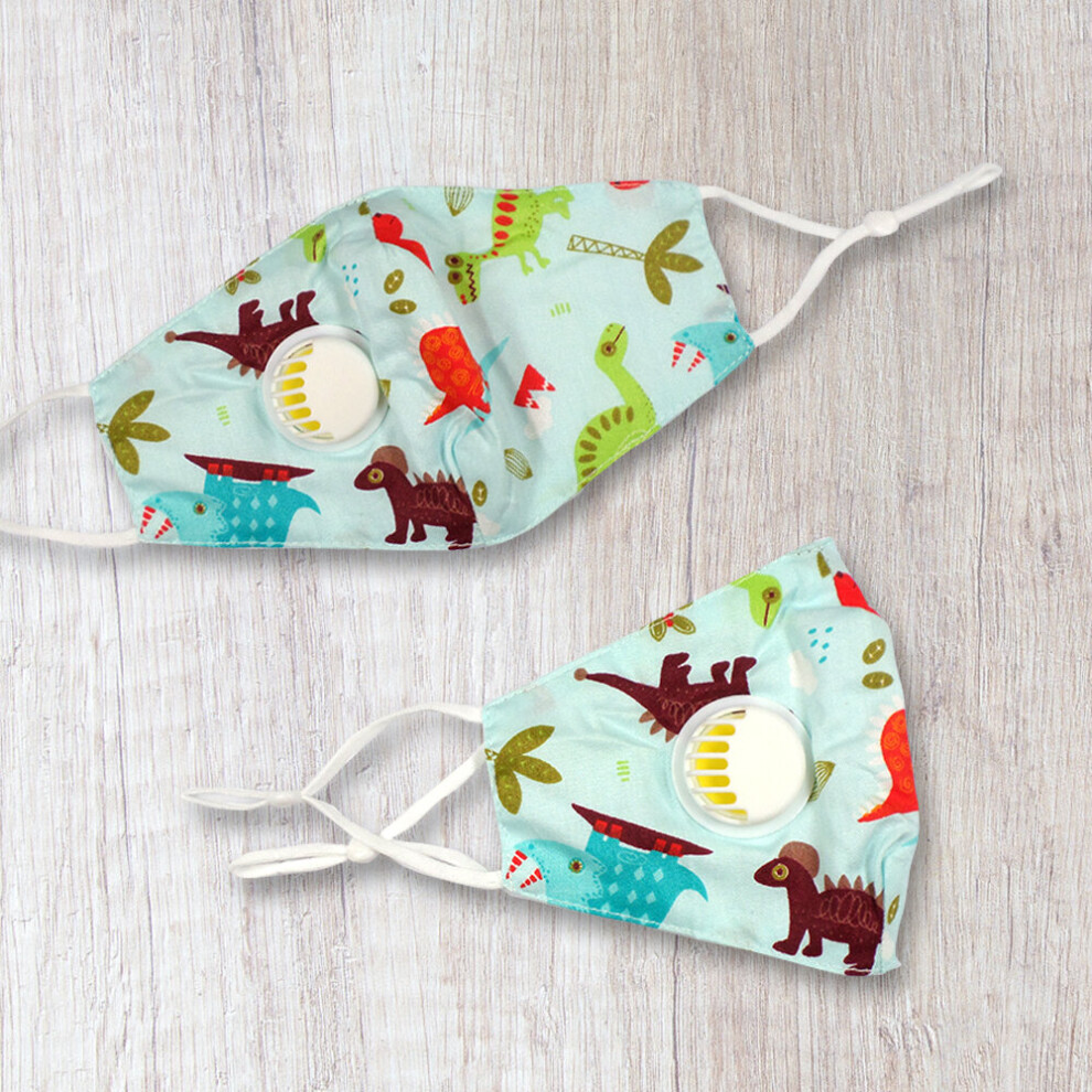 Kids Cute Dinosour Face Mask Fun Comfortable & Reusable Face Masks 5060461206262