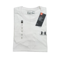 (XL, WHITE) MEN UNDER ARMOUR SHORT SLEEVE T SHIRT -COTTON