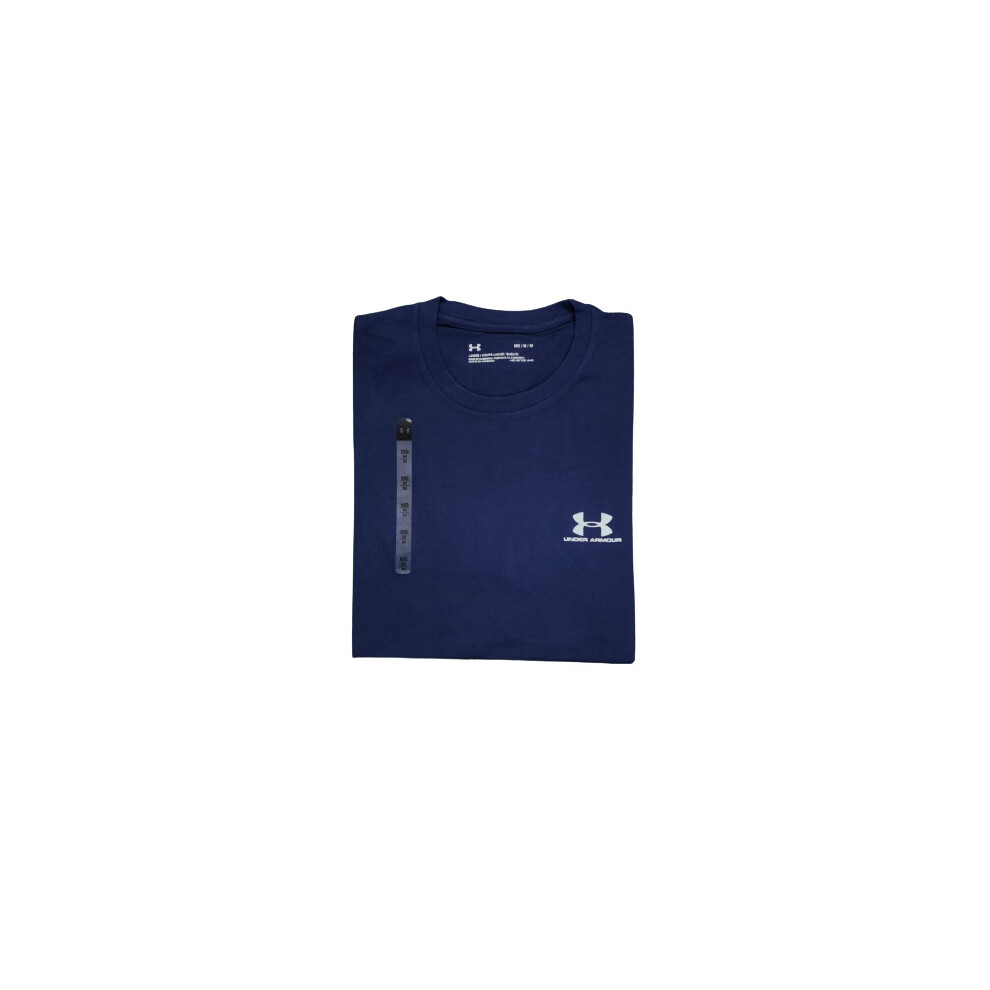 (M, NAVY BLUE) MEN UNDER ARMOUR SHORT SLEEVE T SHIRT -COTTON