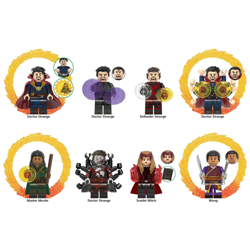 Xytgogo Marvel Minifigure Doctor Strange Fit Lego 8Pcs Set