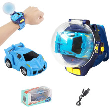 (Blue) Watch RC Car Toy RC Mini Remote Control Car Watch