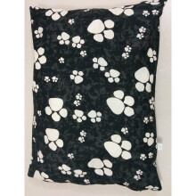(Large Complete Bed(Cover+Cushion), Black paw) LARGE & Extra Large Dog Bed - Washable Zipped