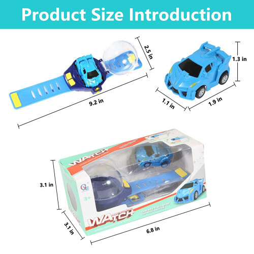 (Bleu) Montre Voiture Télécommandée - Jouet RC Montre de Course 1