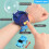 (Blue) Cartoon Watch Remote Control Car Toy USB Charging 8