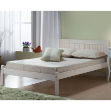 Rea Double Bed-White Washed