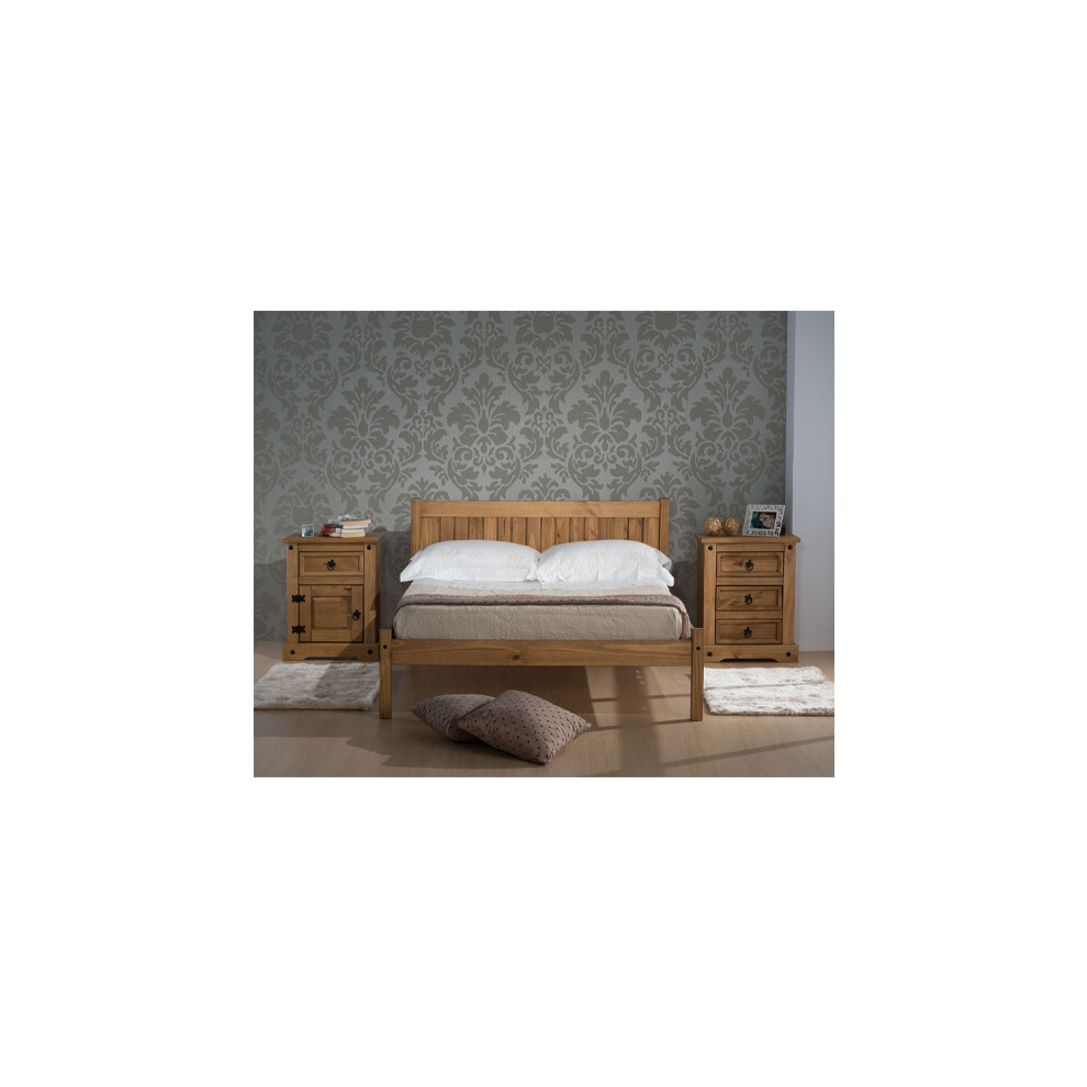 Rea Double Bed-Waxed Pine