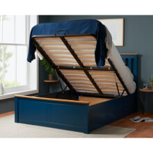 Payton Double Ottoman-Navy Blue