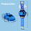 (Blue) Cartoon Watch Remote Control Car Toy USB Charging 5