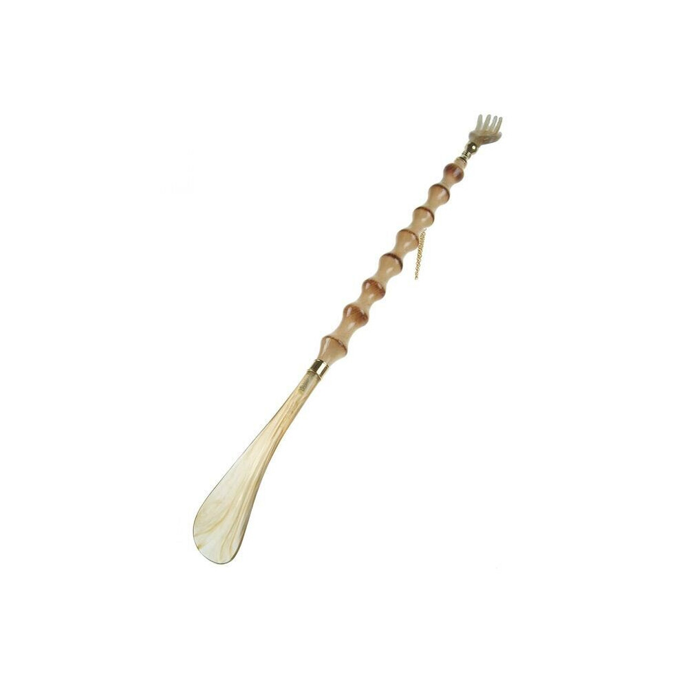 Dasco Shoe Horn and Hand shaped Backscratcher-Gold