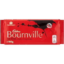 Cadbury Bournville Classic Dark Chocolate Bar 100g (Pack of 18 x 100g)