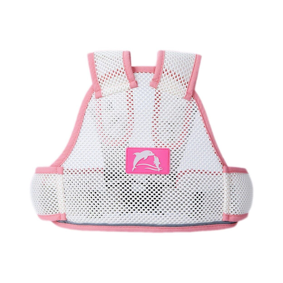 ( B) Child Bike Safety Belt Motorcycle Seat Belt Breathable Adjustable Baby Harness Pink