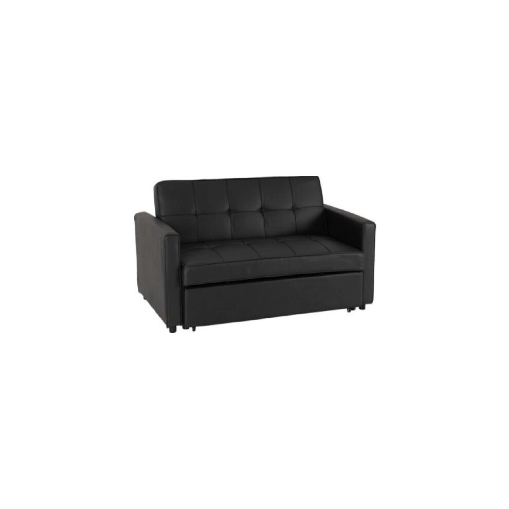 Atlas Sofa Bed - Black Faux Leather