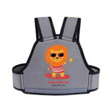 (Gray) Child Bike Safety Belt Motorcycle Seat Belt Breathable Adjustable Baby Harness