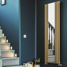 Terma Rolo Brass Designer Radiator with Mirror 1800 x 590mm