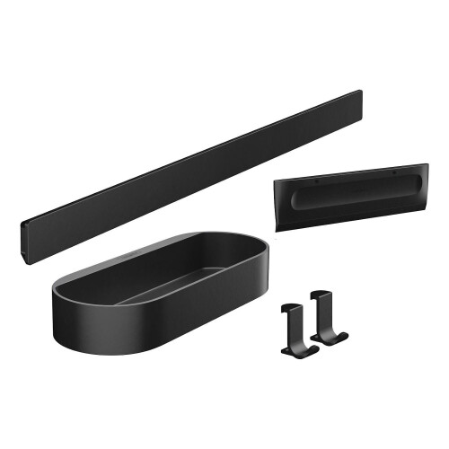 Hansgrohe hansgrohe WallStoris Bathroom Shower Accessory Set Rail Basket Hooks Squeegee